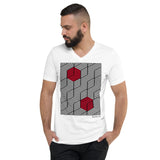 Men's Geometric T-Shirt - The Cubes - Zebra High Contrast Apparel and Clothing for Parents and Kids