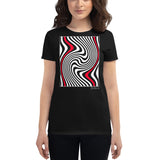 Women's Stripes T-Shirt - The Swirl - Zebra High Contrast Apparel and Clothing for Parents and Kids